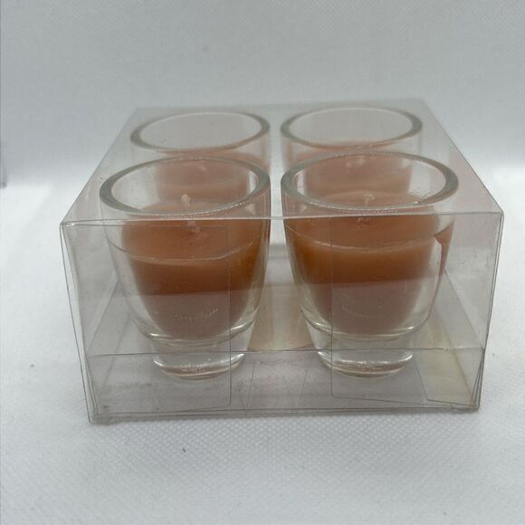 Crate & Barrel Spice Votives Set Of 4 Votive Candle Holder Glass - Picture 1 of 3